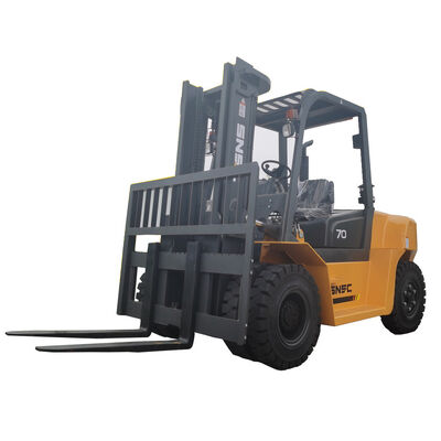 7 Ton Load Capacity Diesel Forklift with Automatic Transmission and Reinforced Mast