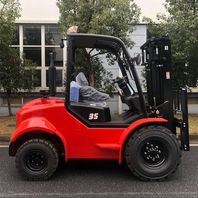 3.5トンの4x4フォークリフト 小型荒地フォークリフト FD35ディーゼルエンジン