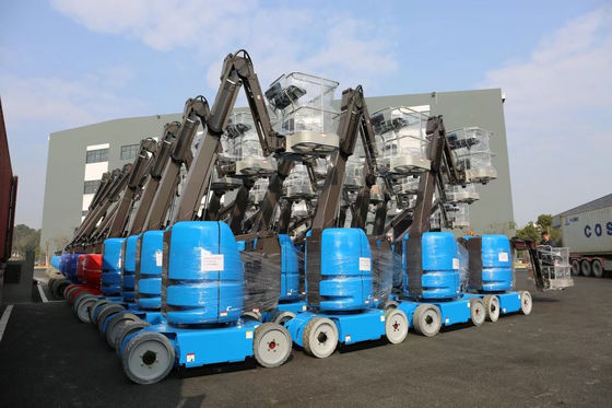 21m 望遠鏡式ブームリフト 100kg-1500kg 容量 ブーム関節リフト