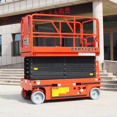 4m~16m 空中作業台 SNSC シザー作業台 自転車